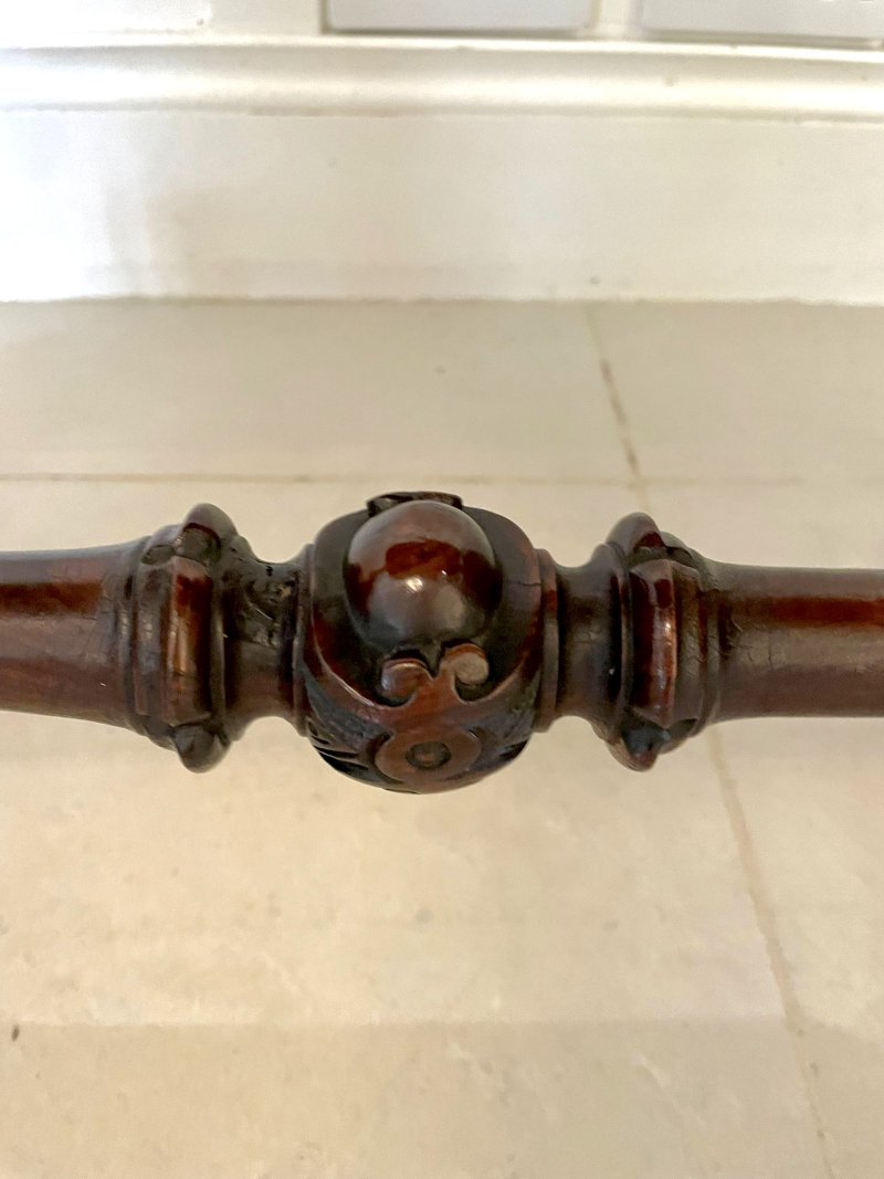 Quality Antique Victorian Burr Walnut Card/Side Table - Image 18